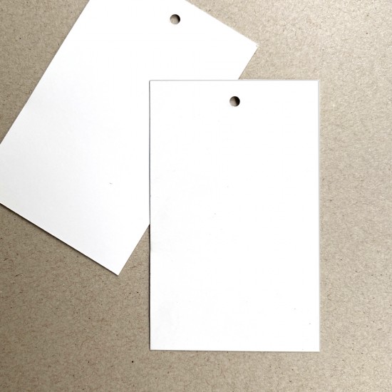 Etiqueta cartón blanca